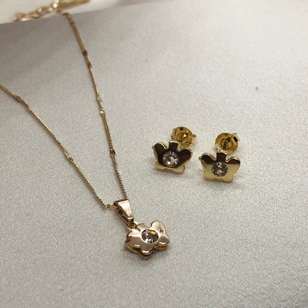 Butterfly Necklace Set | 18k Gold Filled - Picture 2 of 5